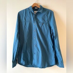 Calvin Klein Casual Shirt-Blue-Size S